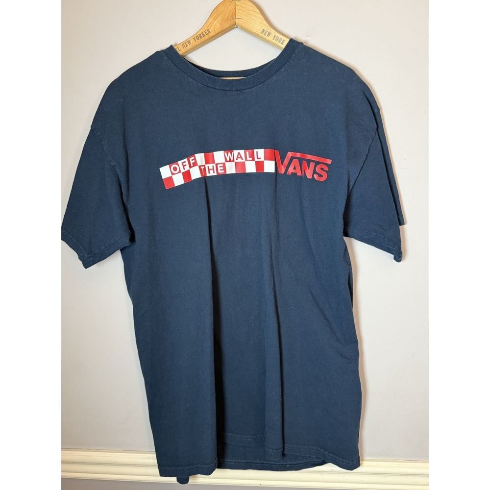 Vans Of The Wall Men's Size L Logo T-Shirt Short Sleeves Blue
